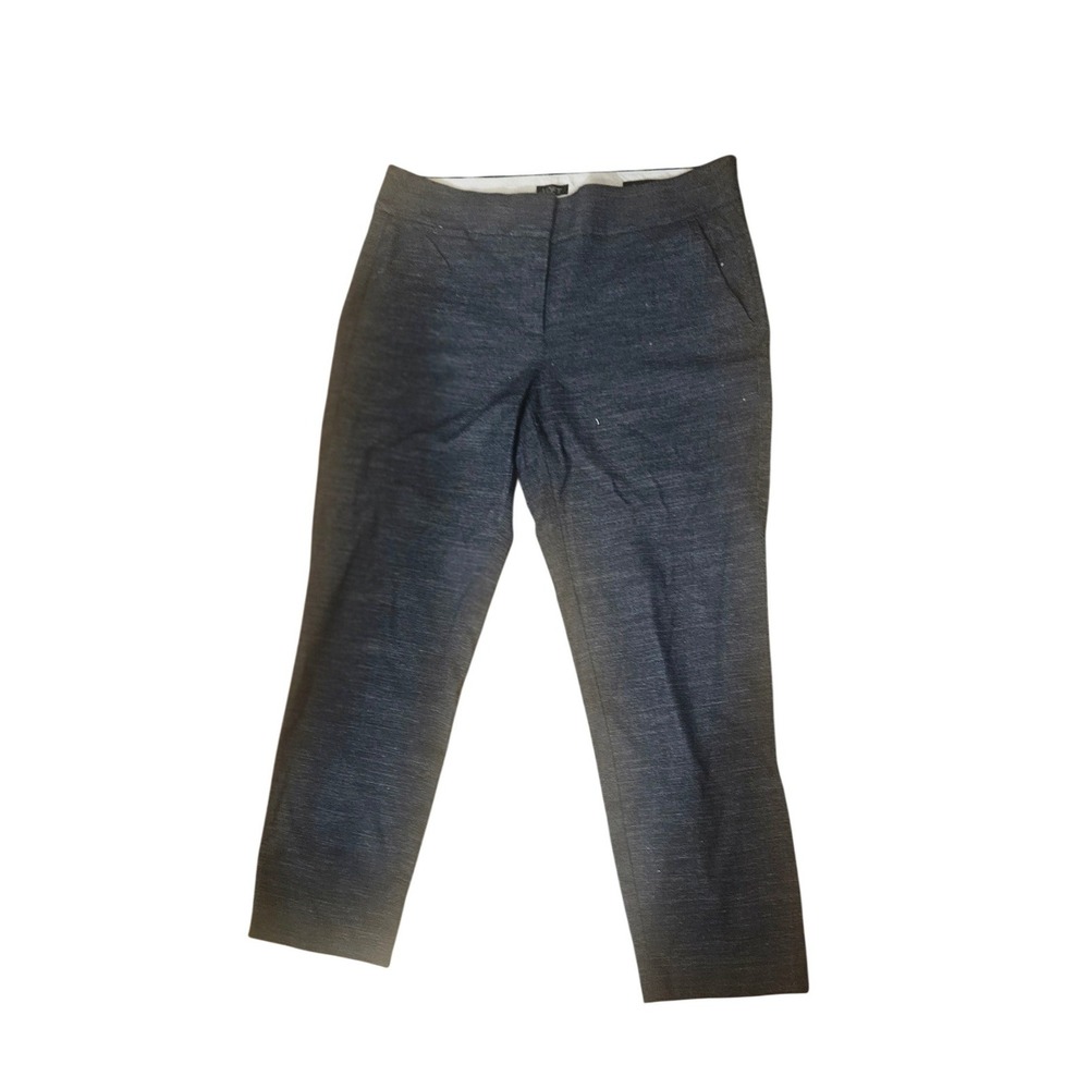 Ann Taylor LOFT Julie Fit Textured Dress Pants Blue Charcoal Size 10